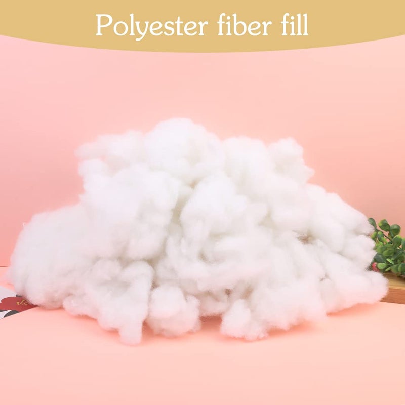 BUTUZE 400g/14.1oz Polyfill Stuffing Fiber Fill  (2.1oz-4.4lb) White Premium Fiberfill Stuffing for Craft  High Resilience Crochet Stuffing  Stuffing for Stuffed Animals  Cotton Batting  Recyclable - Image 5